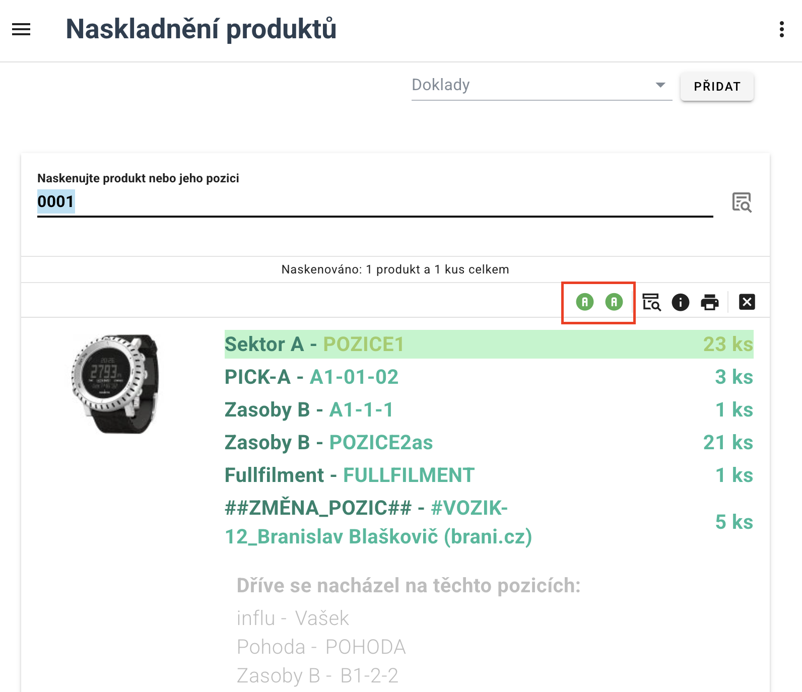 ABC analýza na kartě produktu