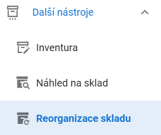 Otevření reorganizace skladu pro správu sektorů