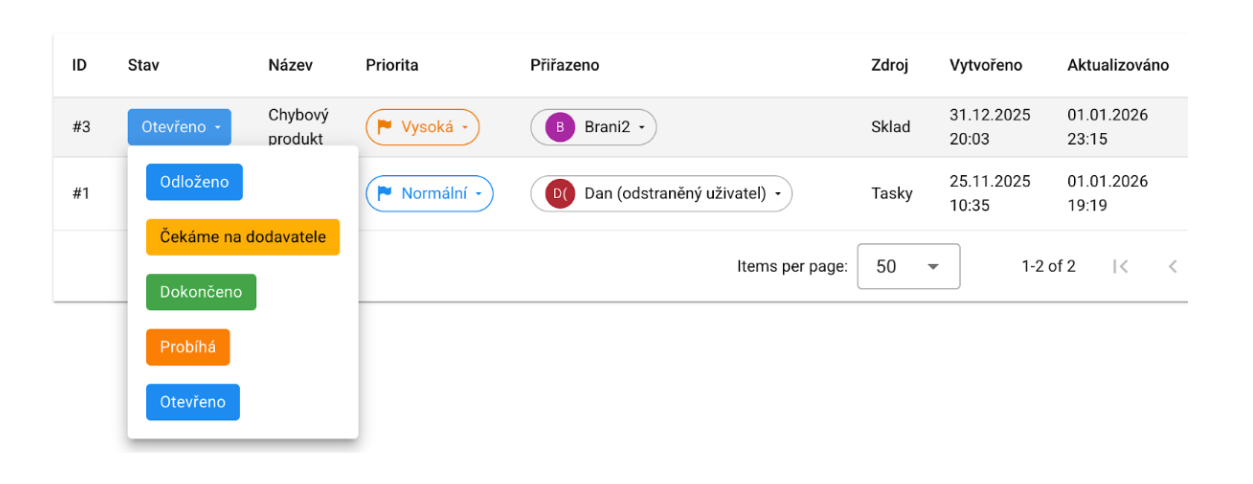 Vlastní stavy pro lepší organizaci